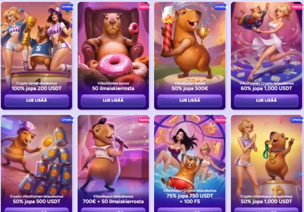 spinbara bonuses page