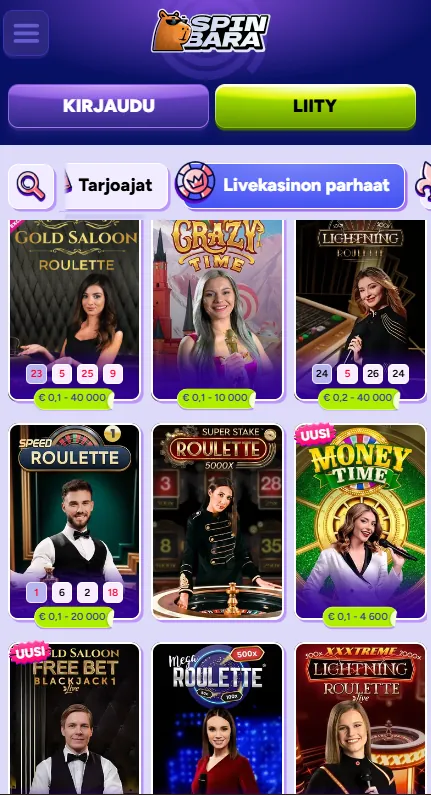 spinbara mobile games page